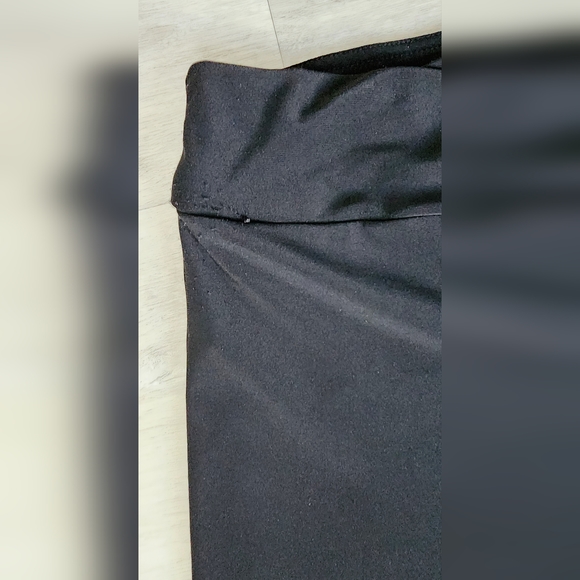 [18] Joseph Ribkoff Black Wide Leg Pant with Sheer Front Panel - Picture 6 of 13